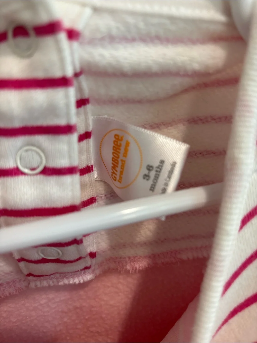 Gymboree Pink and White Penguin One-Piece 3-6 months baby girl